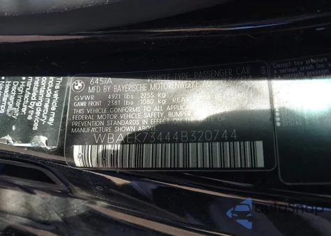 2004 BMW 645Ci z USA, uszkodzony, nr VIN WBAEK73444B320744